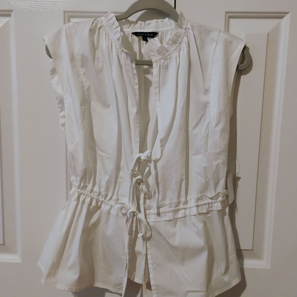 White Strut & Bolt Blouse